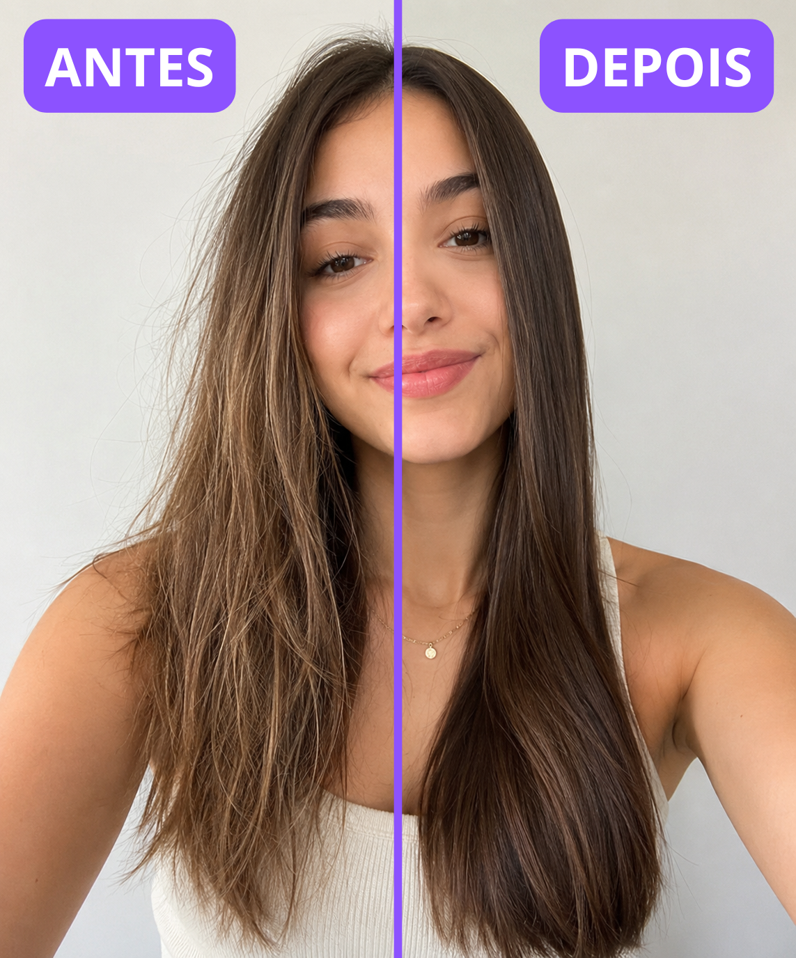 Mulher utilizando o produto